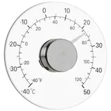 Fensterthermometer Für Den Außen- Und Innenbereich, Keine Batterie Erforderlich, Transparentes Zifferblatt, Wetterthermometer, Genaue Messwerte Für Zuhause, Büro, Terrasse - Crezuo