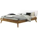 Hasena Massivholzbett Pesaro 120 x 200 cm Holz Braun Wildeiche