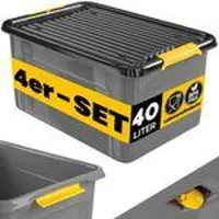 Monzana MONZANA® Aufbewahrungsbox mit Deckel 40kg belastbar Kunststoff BPA