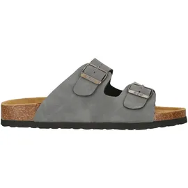 NOU "Shawnee V2", Herren, Gr. 42, grau (blau), Lederimitat, Schuhe Sandale, mit gepolstertem Fußbett