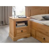 moebel-eins Palermo Nachtkommode, Material Massivholz, Kiefer eichefarbig gebeizt