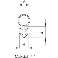 Elton Ellen Türanschlagdichtung 104 f. 3mm Nut Silikon weiß,