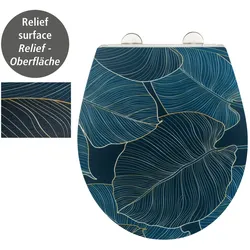 WENKO Premium WC-Sitz Mod. Big Leaves mit Relief