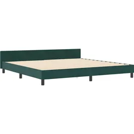vidaXL Boxspringbett 200 x 200 cm Dunkelgrün