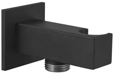 Paffoni Wandanschlussbogen mit Duschhalter Schwarz ZSUP032NO