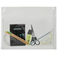 Topmatic® Gleitverschlussbeutel mit Bodenfalte transparent/weiß 70 my, 1 St.
