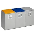 VAR Kunststoffcontainer 3-fach ohne Deckel 120 l