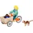 GoKi Lastenfahrrad mit 2 Biegepuppen und Hund (4-tlg.)