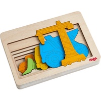 Haba Holzpuzzle Baustellenfahrzeuge,