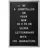 Relaxdays Letterboard 30 x 45 cm Schwarz,Silber