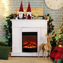 Lemodo 2er Set Wichtel 50 cm hoch, Weihnachtswichtel Duo in weihnachtlichem Rot