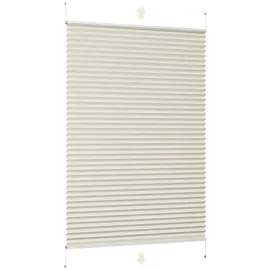 Sekey Plissee Klemmfix ohne Bohren Faltrollo Fenster Tür Verspannt Plisseerollo Rollo, Beige, 50x120cm - Sekey
