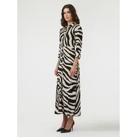 Y.A.S Hemdblusenkleid Sommerkleid Zebra Print Beige 36