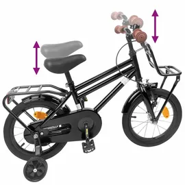 vidaXL Kinderfahrrad 14 Zoll schwarz