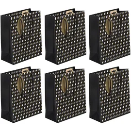 Clairefontaine 6x Elegant, Geschenktasche M 21,5x10,2x25,3 cm - Schwarz 32490-3C