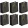 Clairefontaine 6x Elegant, Geschenktasche M 21,5x10,2x25,3 cm - Schwarz 32490-3C
