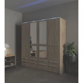 Priess Wäscheschrank Barcelona 185 x 193 x 54 cm Braun/Beige