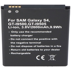 Nachbau Akku passend für Samsung Galaxy S4 Akku Galaxy S4 Active, Samsung Galaxy S4 LTE+, Samsung GT-I9295, Samsung GT-I9500, Samsung GT-I9505, Samsung GT-I9506, Samsung GT-i9515