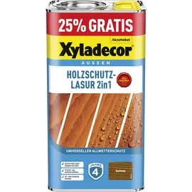 Xyladecor Holzschutz-Lasur 2 in 1 4 + 1 l kastanie matt
