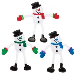 Biegsame Schneemänner  (4 Stück) Weihnachtsspielzeug