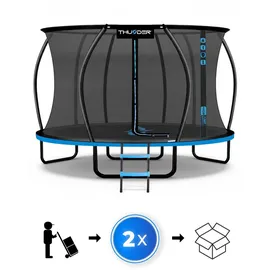 Thunder Gartentrampolin Ultra 366 cm inkl. Sicherheitsnetz Blau
