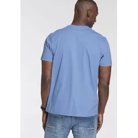 delmao Rundhalsshirt Kurzarm, Regular Fit, basic, aus 100% Baumwolle blau L (52/54)