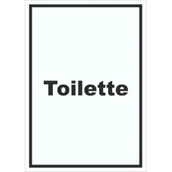 Toilette Schild mit Text Klo WC hochkant A5 (148x210mm)
