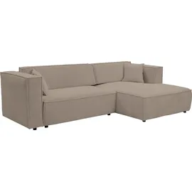 werk2 Ecksofa Cord 3-Sitzer Greige