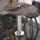 GGM Möbel Bistrotisch Ø 70 x 75 cm Grau/Rot/Weiß