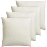 Otto Keller Federkissen OTTO KELLER "Annabelle 4-Tlg. Kissen-Set, Deko- oder Kopfkissen", beige (creme), B:50cm L:50cm, Bezug: 100% Baumwolle. Füllung: 100% Federn, Kopfkissen, in vielen verschiedenen Größen von : 40x40, 50x50, 40x80, 80x80cm