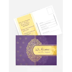 Antwortkarten Hochzeit selbst gestalten mit Spruch und Fotos im Onlinedesigner bei Meine-Kartenmanufaktur.de