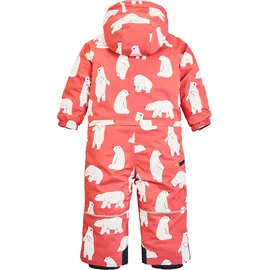 KILLTEC first instinct by killtec Kinder Skioverall/Schneeanzug mit Kapuze, wasserdicht FISW 33 MNS ONPC, mineralrot, 122, 39910-000