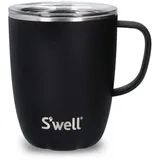 S'well Becher mit Henkel 0,35 l Schwarz