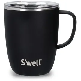 S'well Becher mit Henkel 0,35 l Schwarz