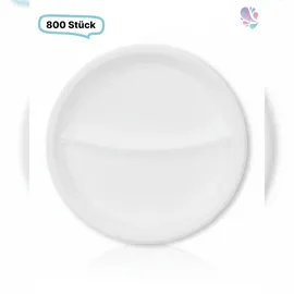 Blanc HYGIENIC Menüteller, Mehrwegbesteck, 22 cm x 2,6 cm, 800 Stk, weiß, robust, Premium Qualität,