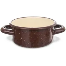 Orion Topf Kochtopf Töpfchen emailliert 0,6L BRAUN