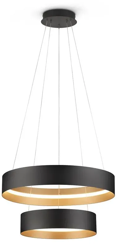 Musterring Leuchten LED-Pendelleuchte Loop Metall Schwarz