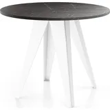 WFL GROUP Esstisch Anthrazit, Rund,Rund, 90x76x90 cm, Esszimmer, Tische, Esstische