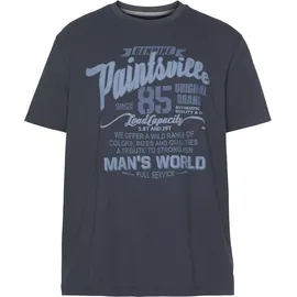 MAN'S WORLD T-Shirt MAN'S WORLD, Herren, Gr. XL (56/58), blau (nachtblau), Single Jersey, Obermaterial: 100% Baumwolle, bedruckt, normal, Rundhals, Shirts T-Shirt, Kurzarm, mit stylischem Print, Rundhalsausschnitt, aus Baumwolle, Topseller