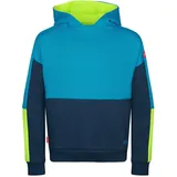 Trollkids Hoodie RONDANE, Mitternachtsblau/Vivid-Blau/Helles Limegrün, Gr. 110 -