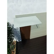 Buylando Glasvordach 200 x 90 cm weiß