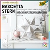 Bascetta-Stern TRANSPARENT, 115g/m2, 20x20cm, 32 Blatt, Schneeflocken