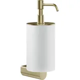 GESSI Rilievo, Seifenspender Wandmontage, Becher weiß matt, 59513727, Farbe: Messing gebürstet
