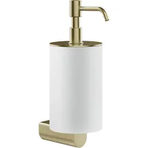 GESSI Rilievo, Seifenspender Wandmontage, Becher weiß matt, 59513727, Farbe: Messing gebürstet