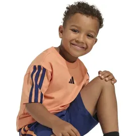 adidas Essentials Kids T-Shirt-Set Kinder - dusky orange/dark blu