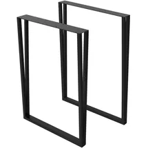 ML-Design 2 Stück Tischbeine 50xH715cm Tischkufen Rechteckige Form Stahl Schwarz