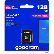 GoodRam microSDXC 128GB Class 10 UHS-I + SD-Karten