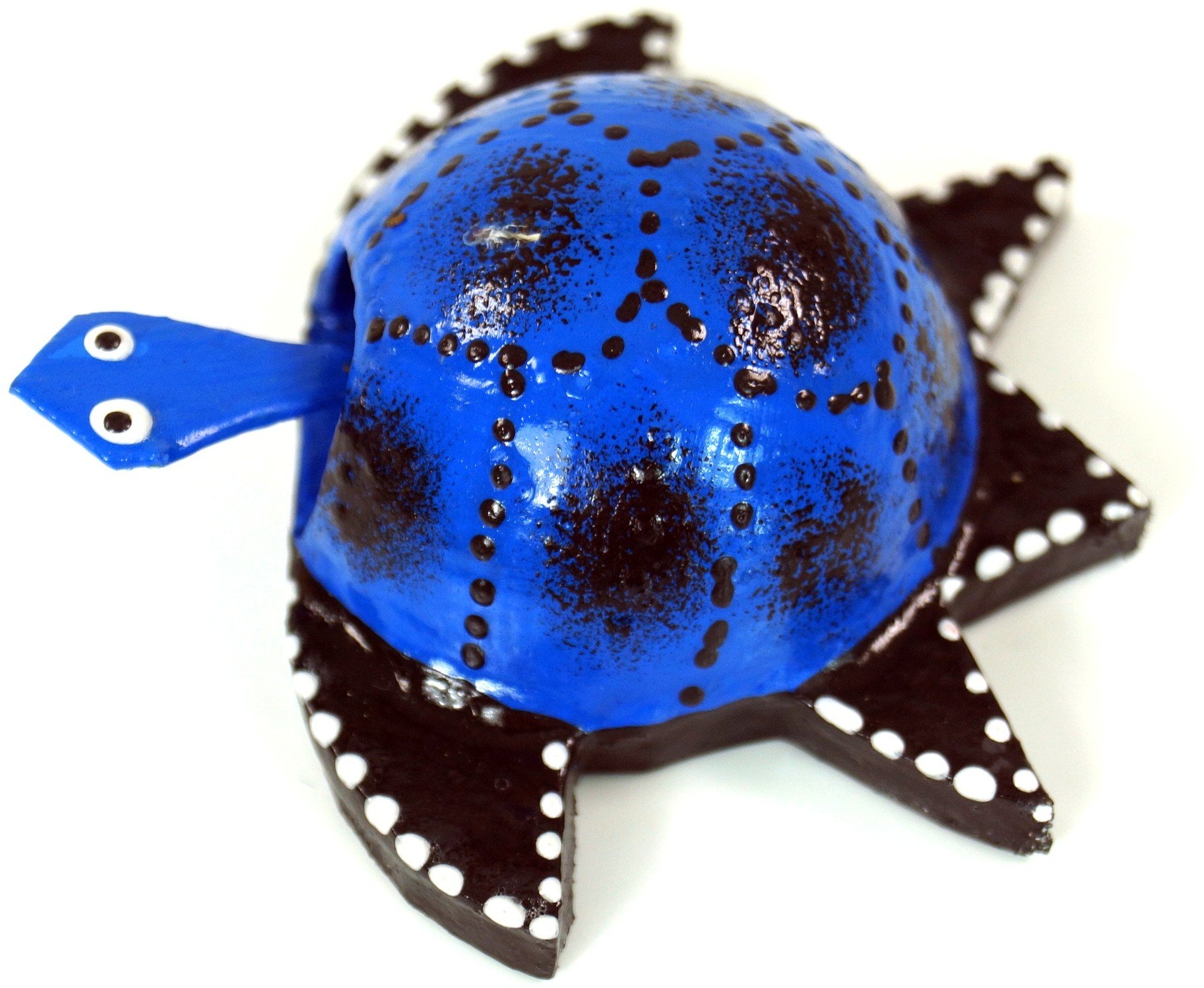 GURU SHOP Wackeltier Schildkröte, Wackelkopf Tier, Blau, Holz, Farbe: Blau, 2x6x6 cm, Tierfiguren