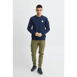 Blend Longpullover BLEND "Sweatshirt BHSweatshirt", Herren, Gr. M, blau (marineblaus), Obermaterial: 50% Baumwolle CO. 50% Polyester PES., Sweatshirts Longpullover