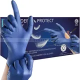 Ampri Nitrilhandschuhe Epiderm Protect metal blue M 100er Gr. 8, puderfrei, für sensible Haut, unsteril, 100 Stück/Box